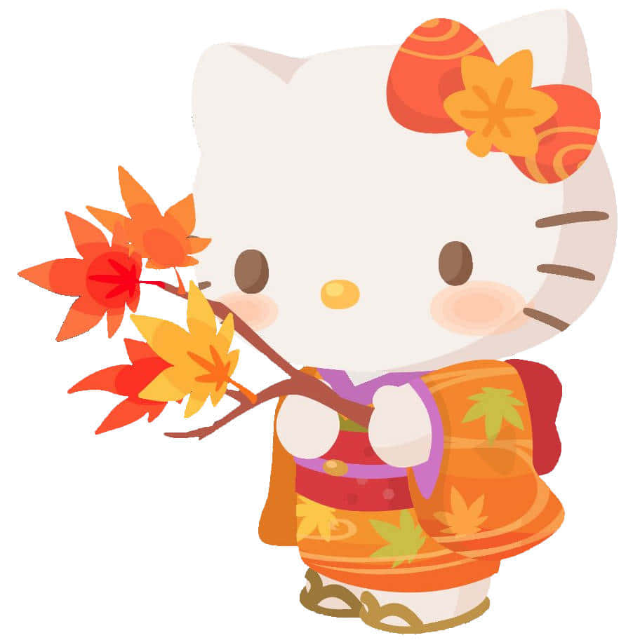 Hello Kitty Autumn Season Wallpaper