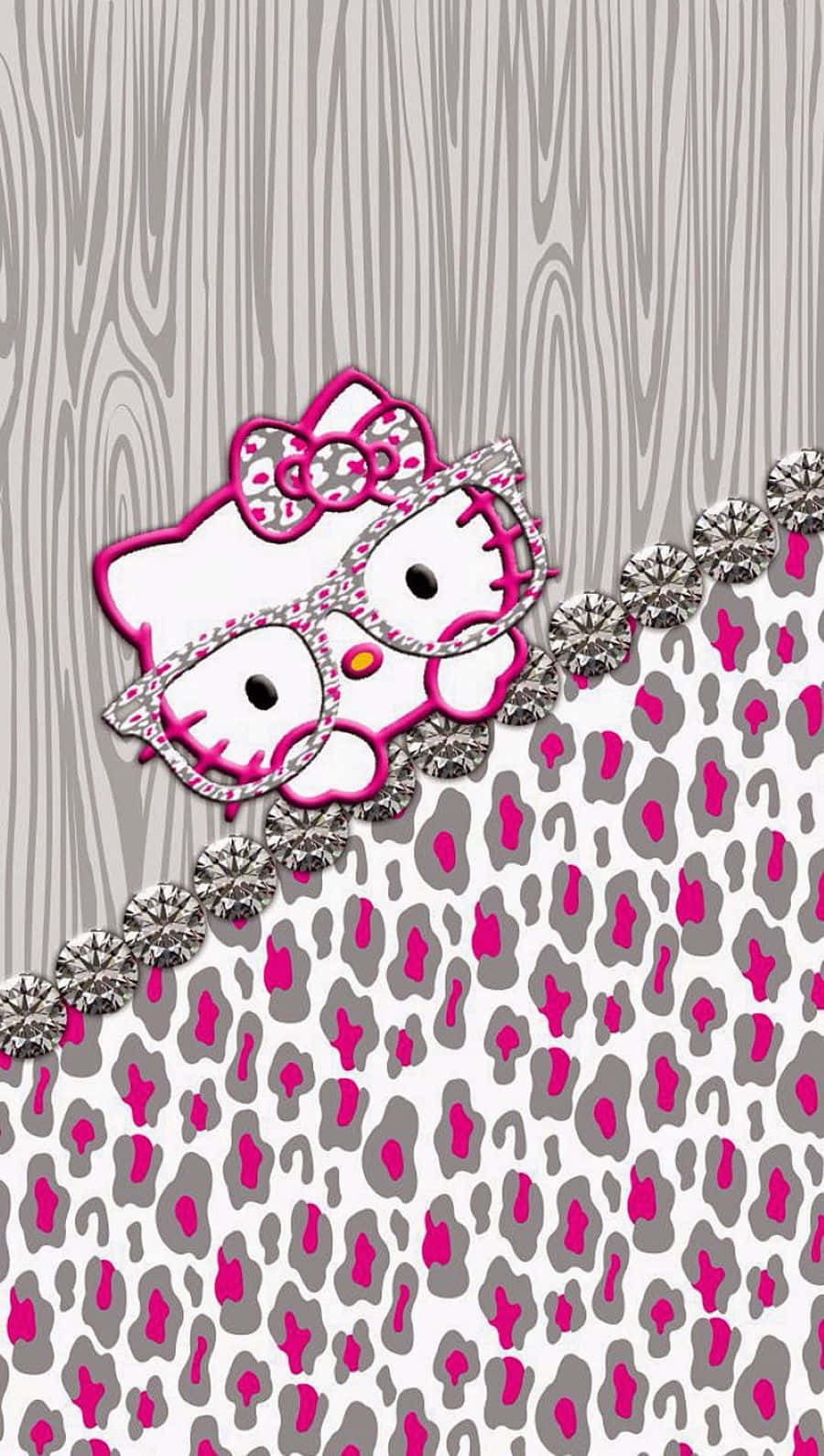 Hello Kitty Baddie Sparkle Background Wallpaper