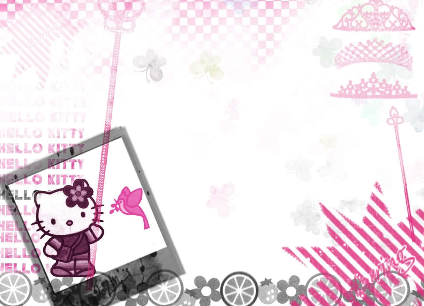 Hello Kitty Baddie Theme Background Wallpaper