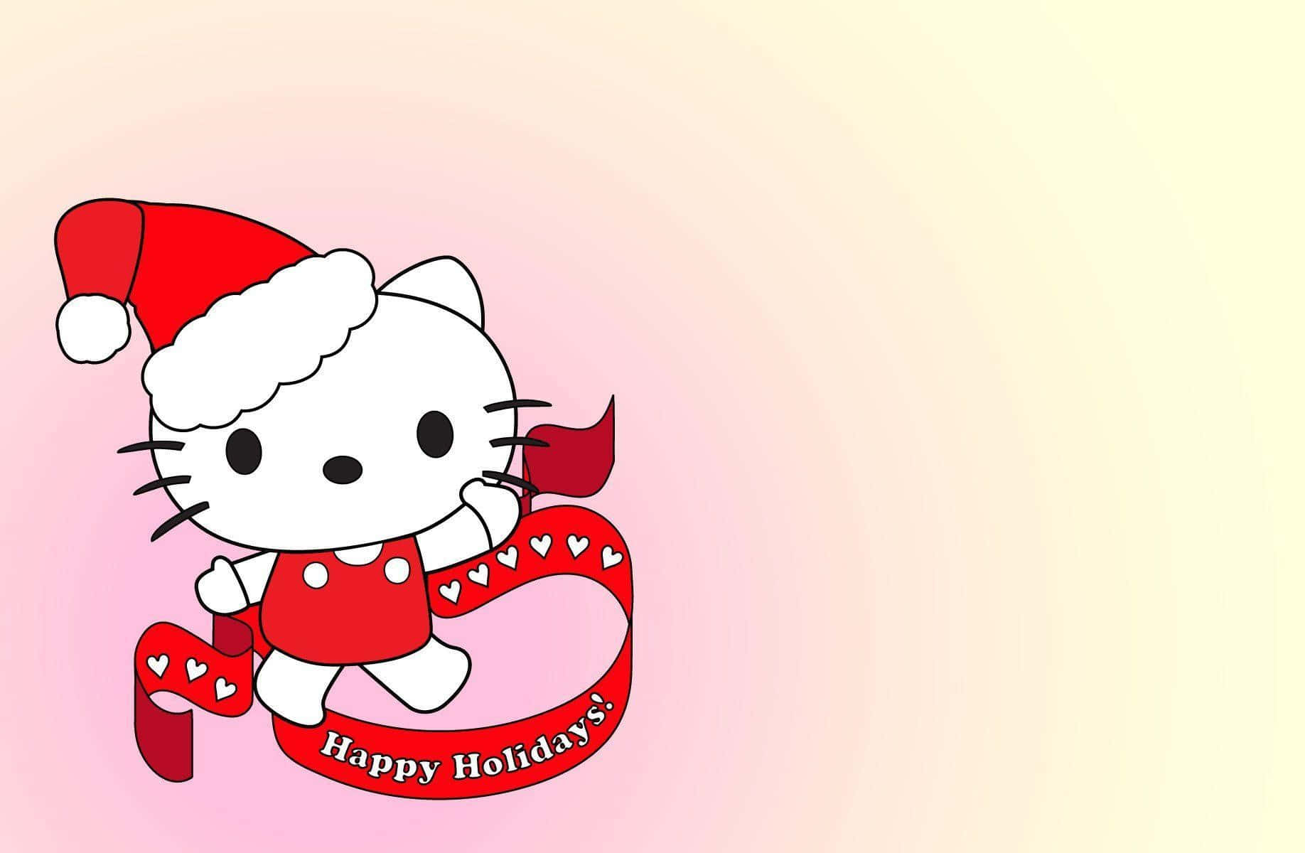 Hello Kitty Christmas Celebration Wallpaper