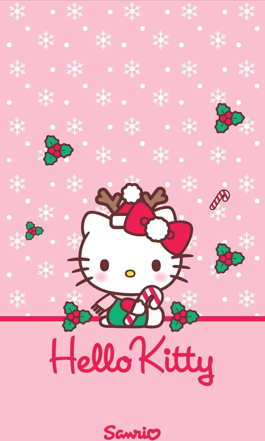 Hello Kitty Christmas Celebration Wallpaper