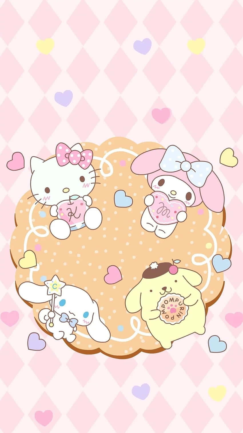 Hello Kitty Friends Cute Aesthetic Wallpaper Wallpaper