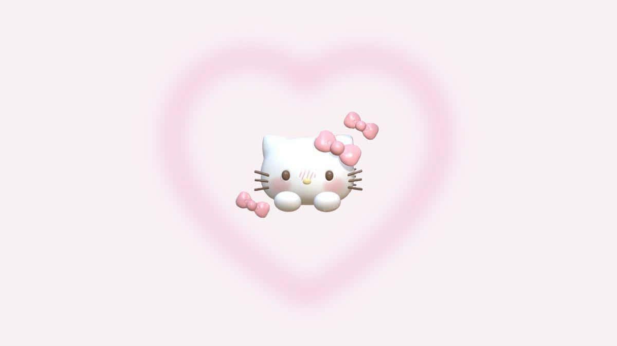 Hello Kitty Heart Background Wallpaper