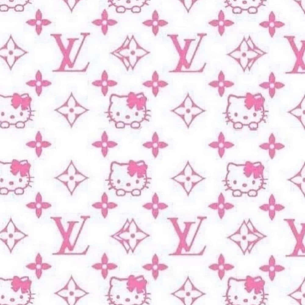 Hello Kitty_ Louis Vuitton_ Pattern Wallpaper