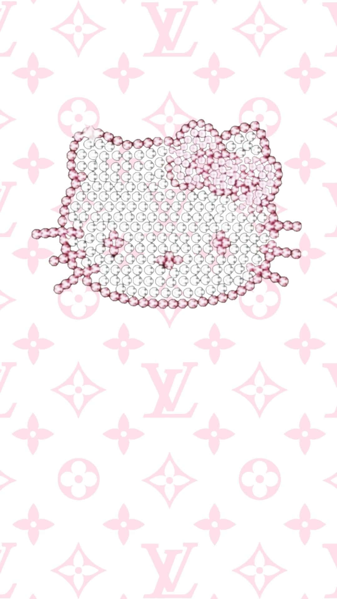 Hello Kitty Louis Vuitton Pattern Wallpaper