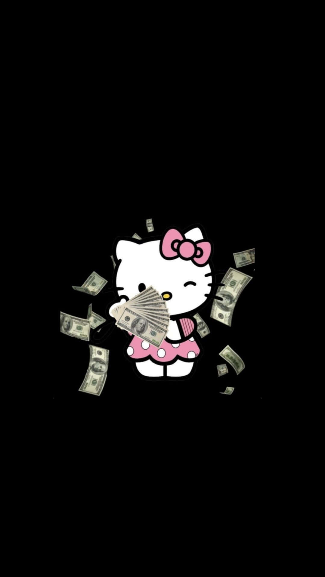 Hello Kitty Money Rain Wallpaper