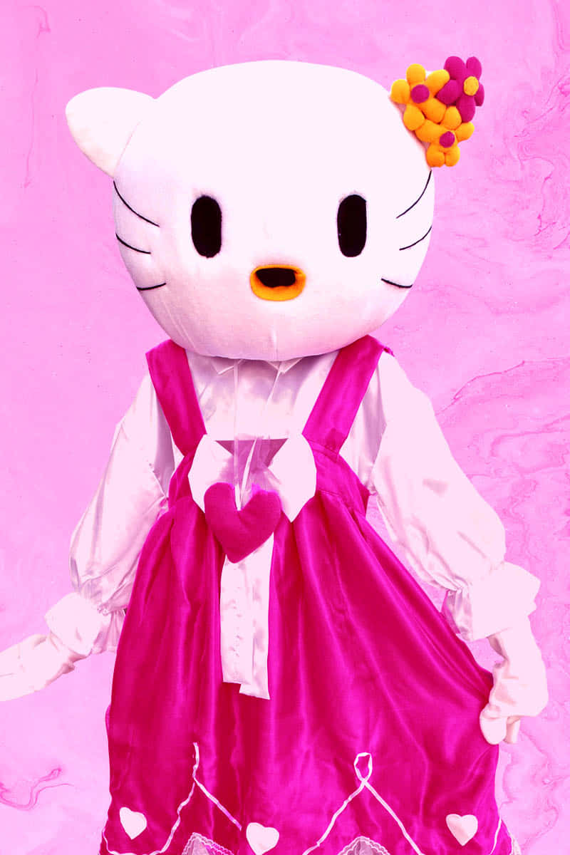 Hello Kitty Party Celebration With Friends Wallpaper