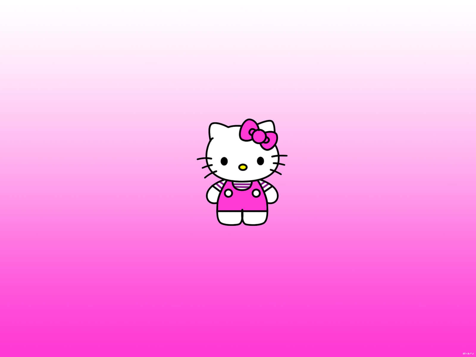 Hello Kitty Pink Gradient Background Wallpaper