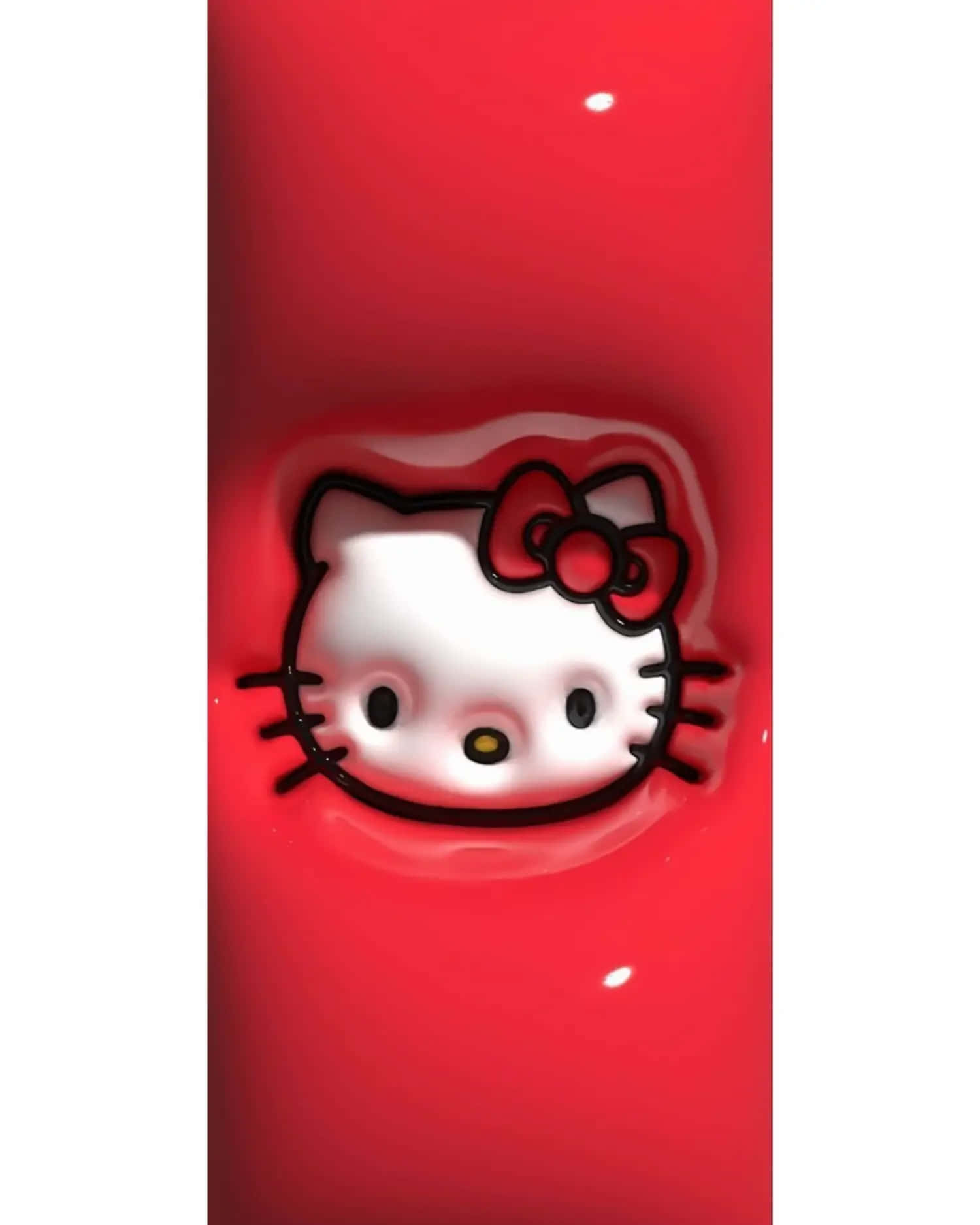 Hello Kitty Red3 D Aesthetic Wallpaper