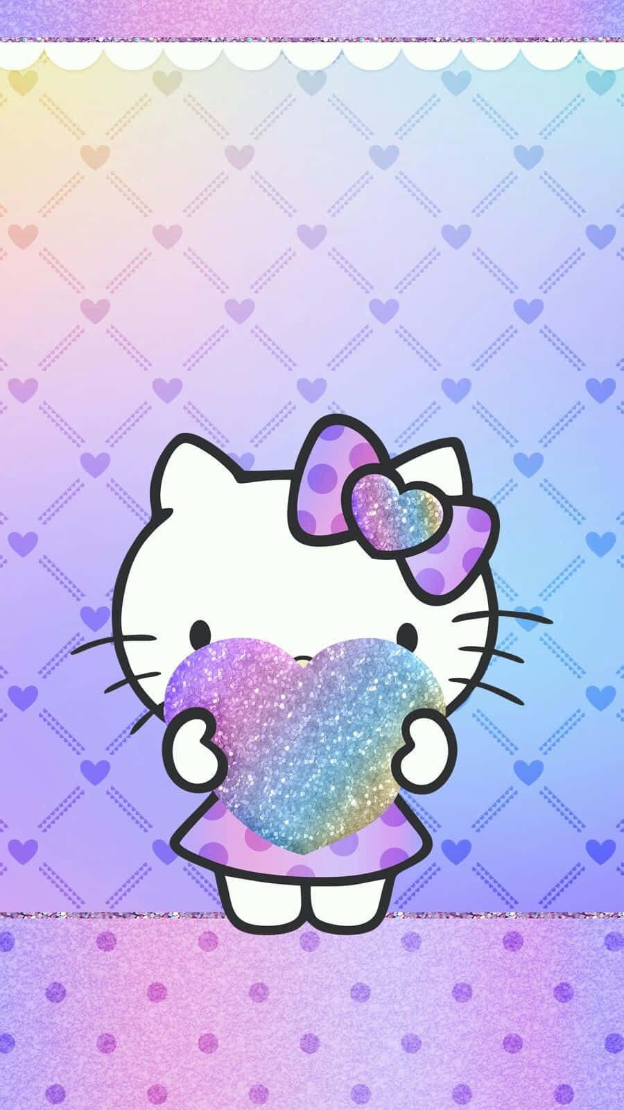 Hello Kitty Sparkling Heart Wallpaper Wallpaper