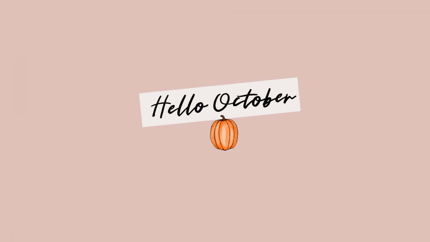 Hello October Cute Pc Landscape Background Wallpaper