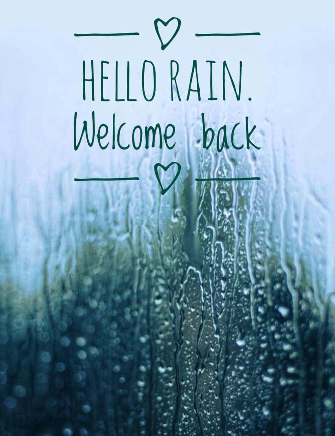 Hello Rain Welcome Back Wallpaper