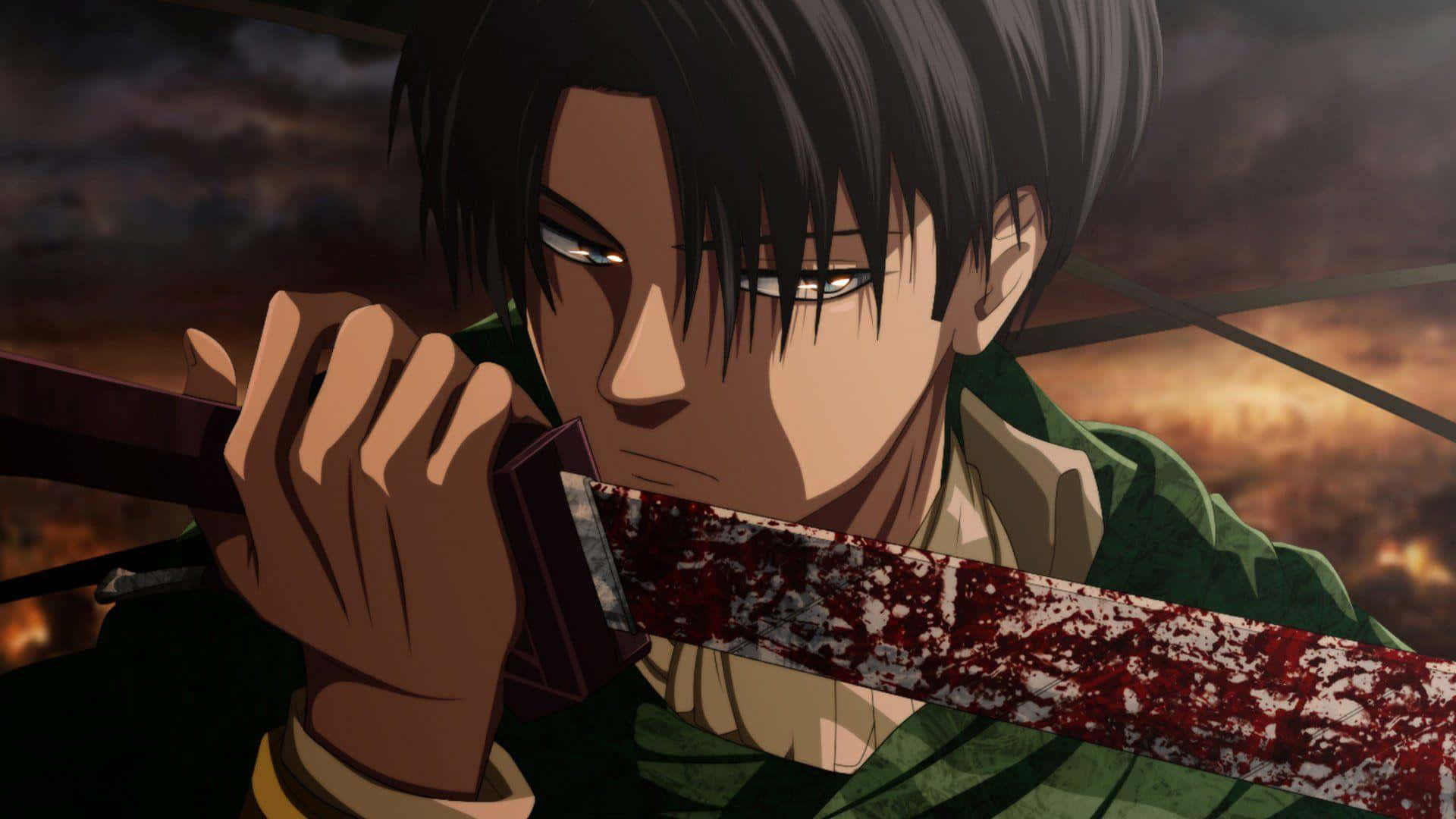 Heroic Levi Ackerman Desktop Wallpaper Wallpaper