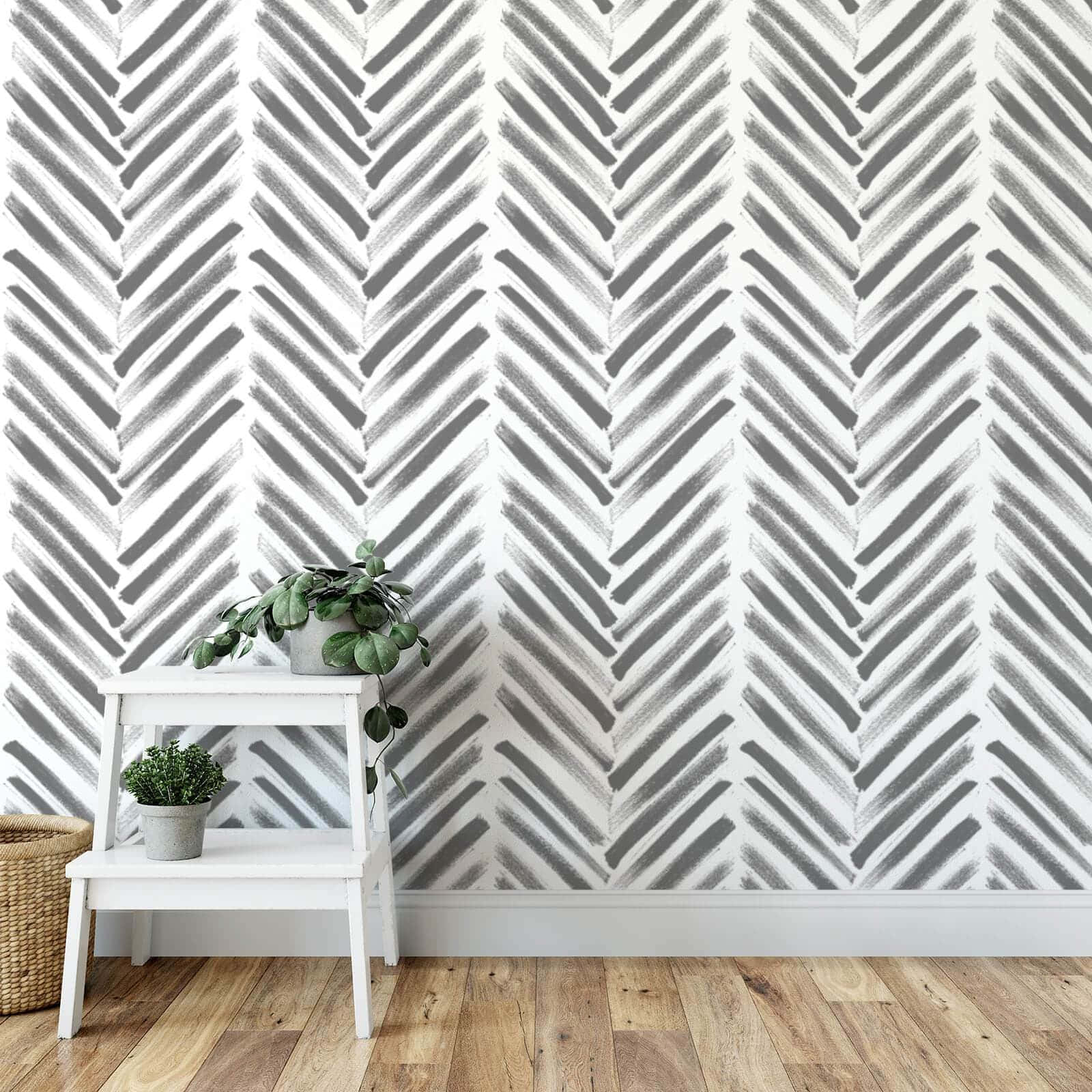 Herringbone Pattern Wallpaper Interior Wallpaper