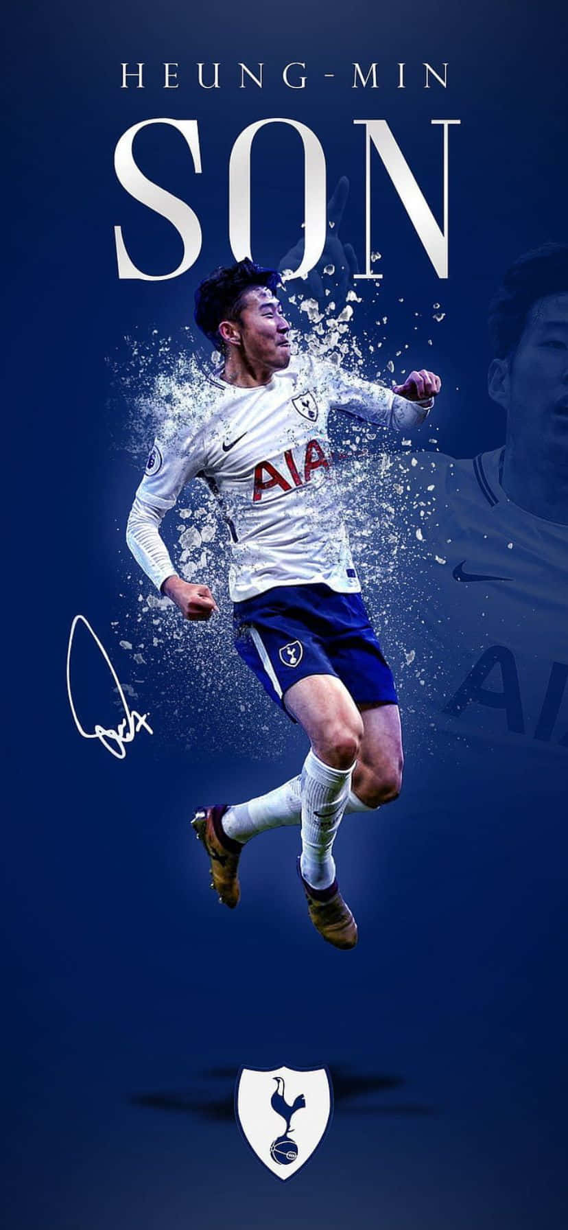 Heung Min Son Soccer Action Poster Wallpaper