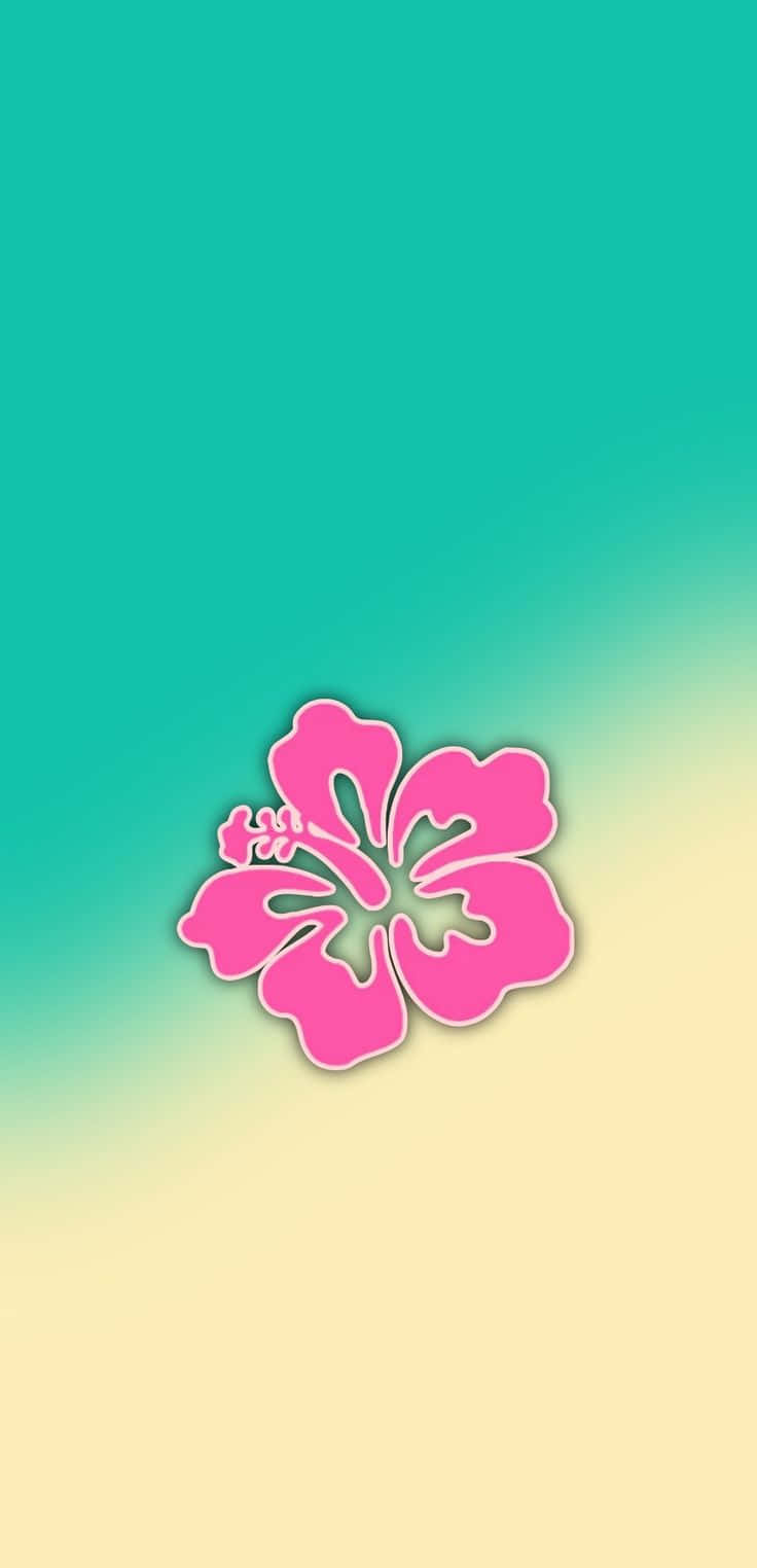 Hibiscus Gradient Aesthetic Wallpaper.jpg Wallpaper