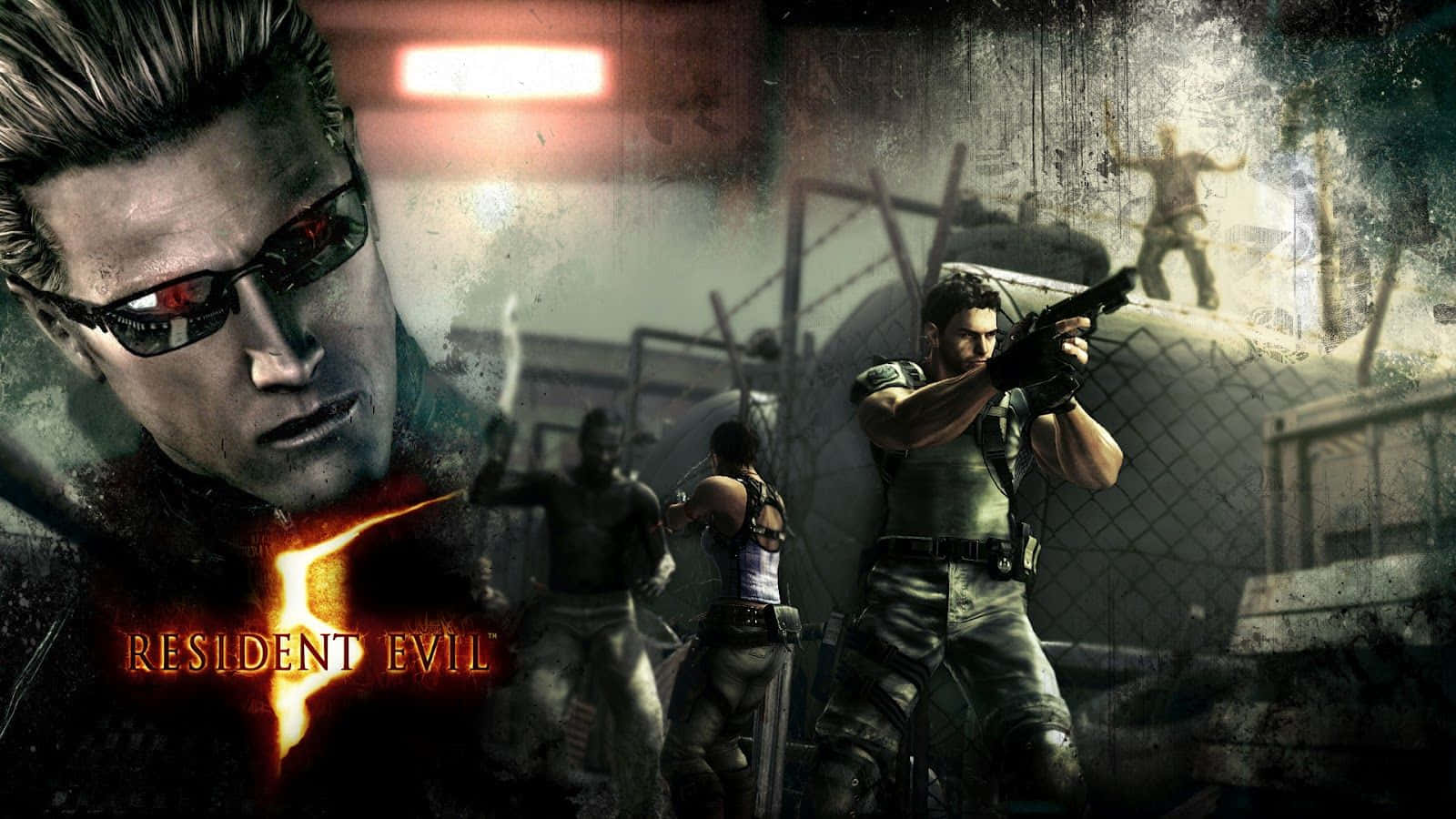 High-action Resident Evil 5, Chris Redfield & Sheva Alomar In Combat Wallpaper