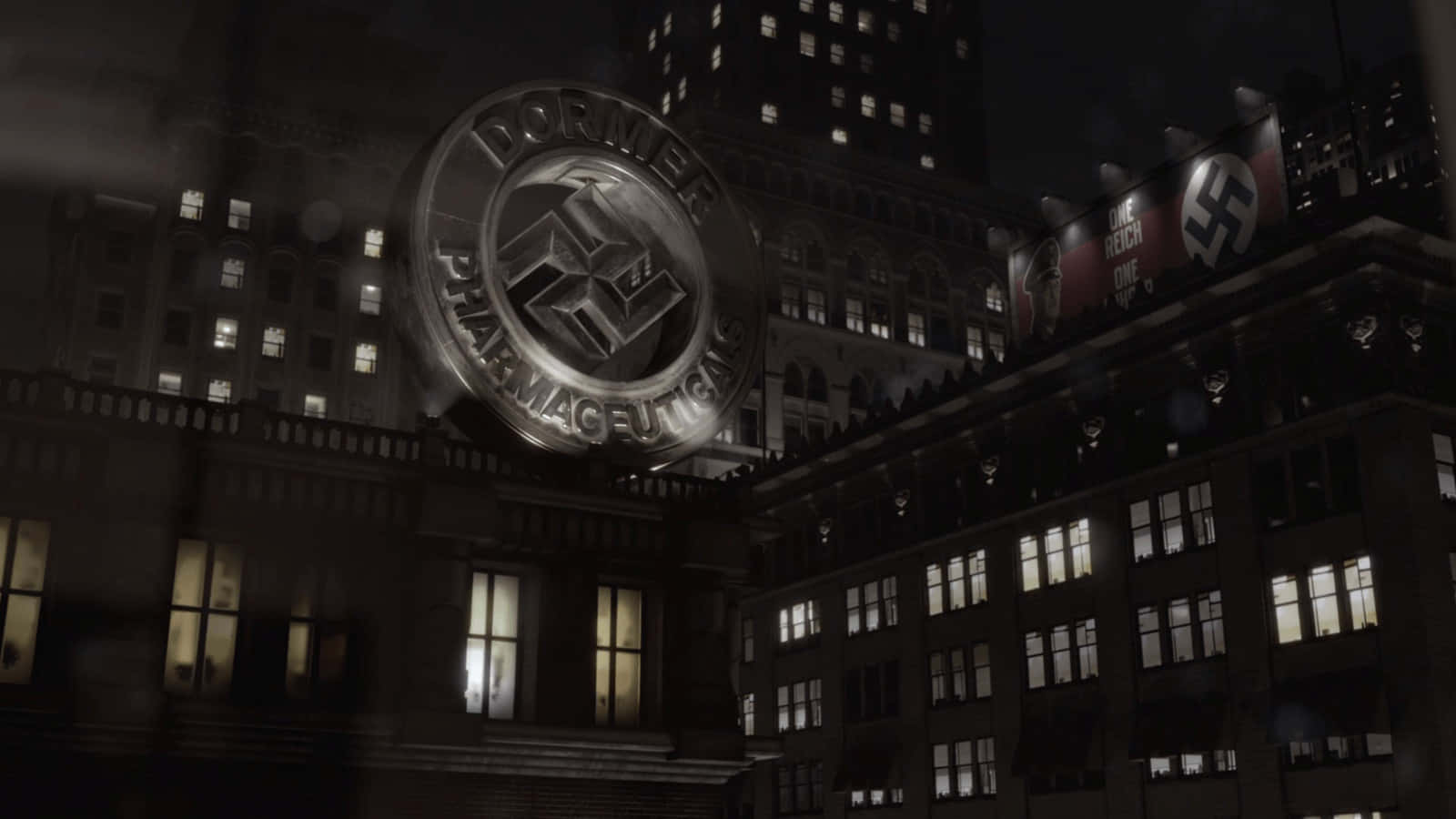 High Castle Nighttime Nazi Imagery Wallpaper