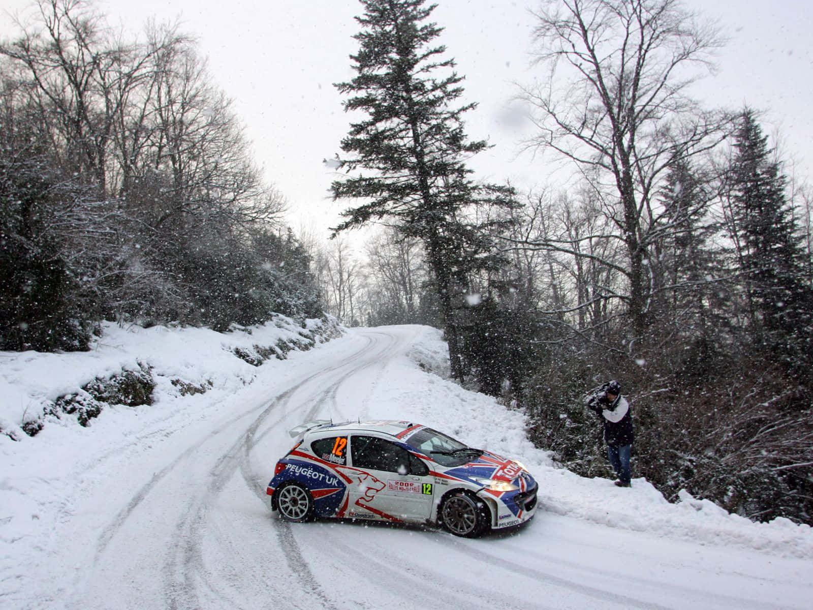 High-energy Ice Racing Action Wallpaper