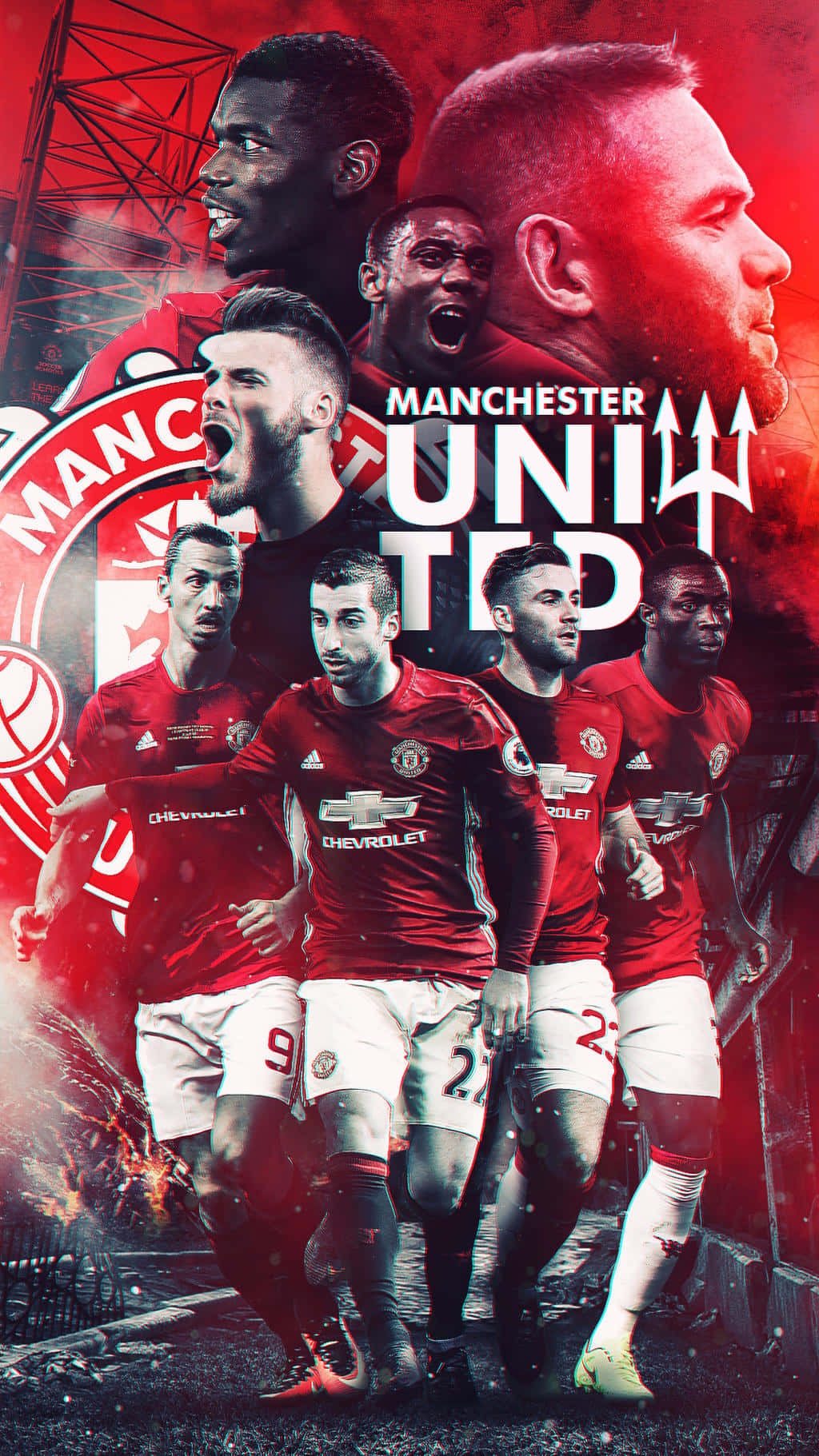 High-powered Manchester United Team Wallpaper