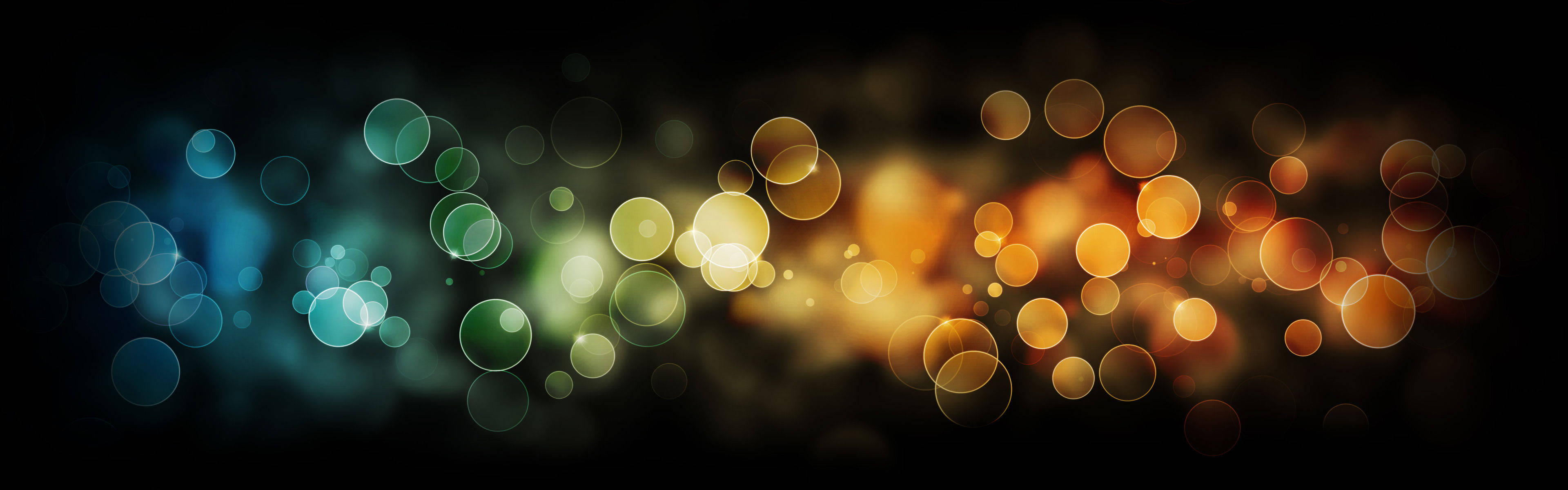 High Resolution Dual Monitor Bokeh Lights Wallpaper