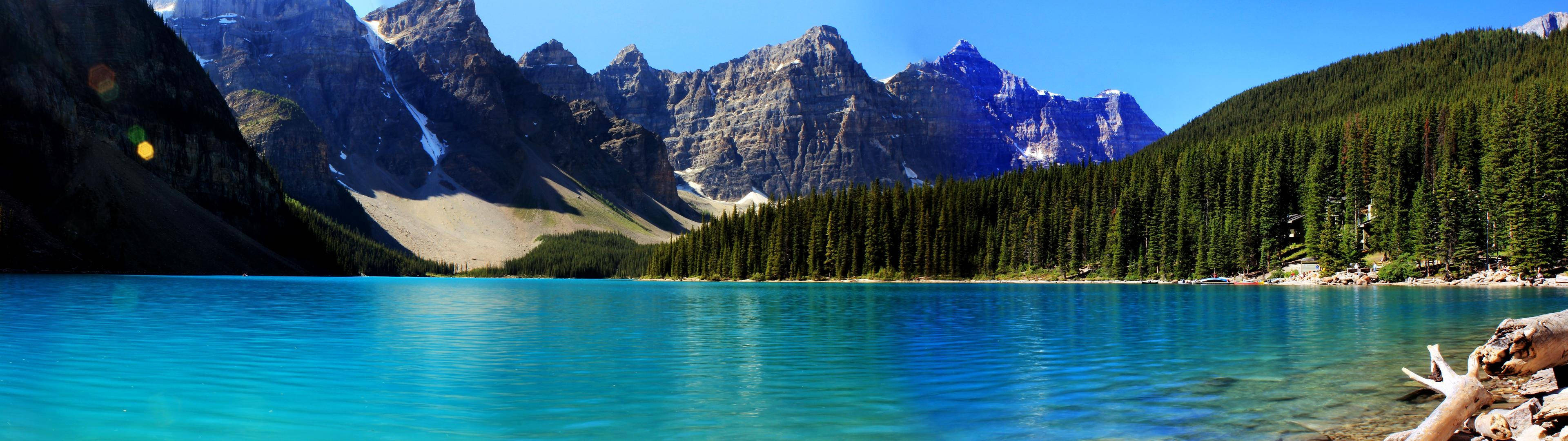 High Resolution Dual Monitor Moraine Lake Wallpaper