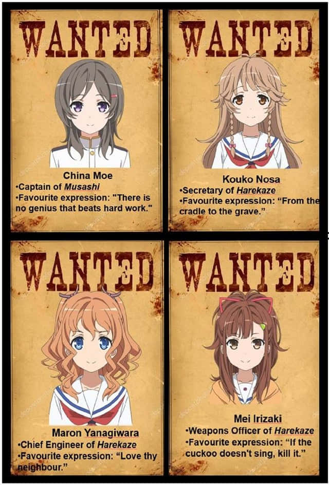 High School Fleet Wanted Posters Wallpaper