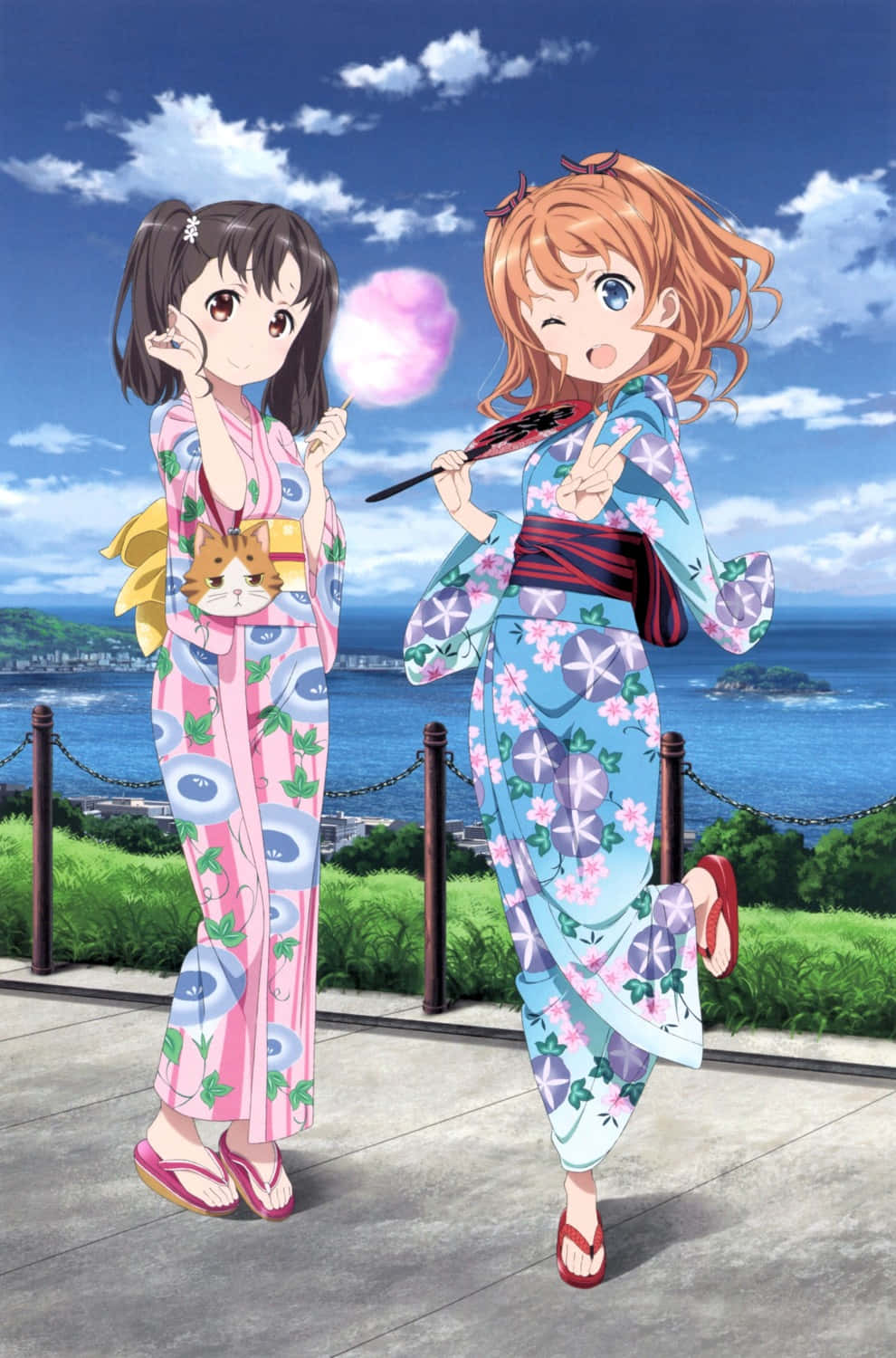 High School Fleet Yukata Friends Wallpaper