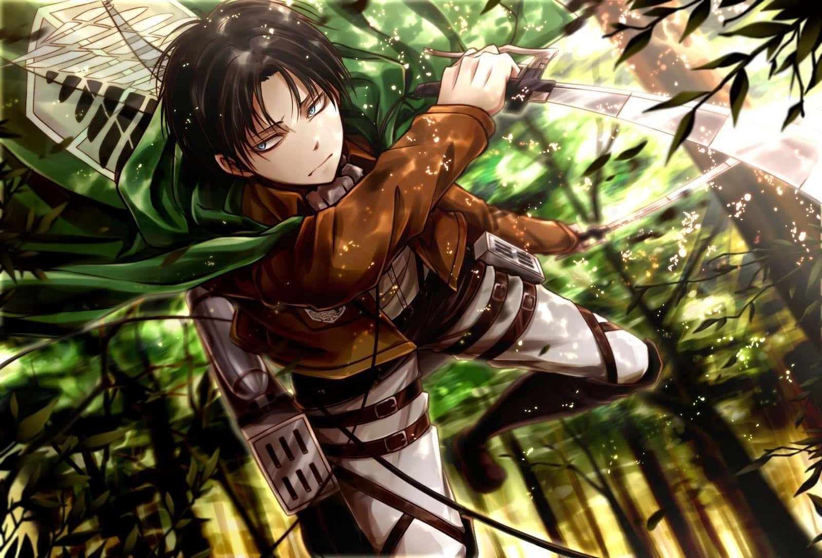 Highly Detailed Close-up Of Levi Ackerman In Attack On Titans Wallpaper