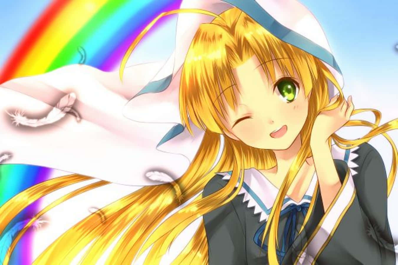 Highschool Dx D Asia Argento Rainbow Backdrop Wallpaper