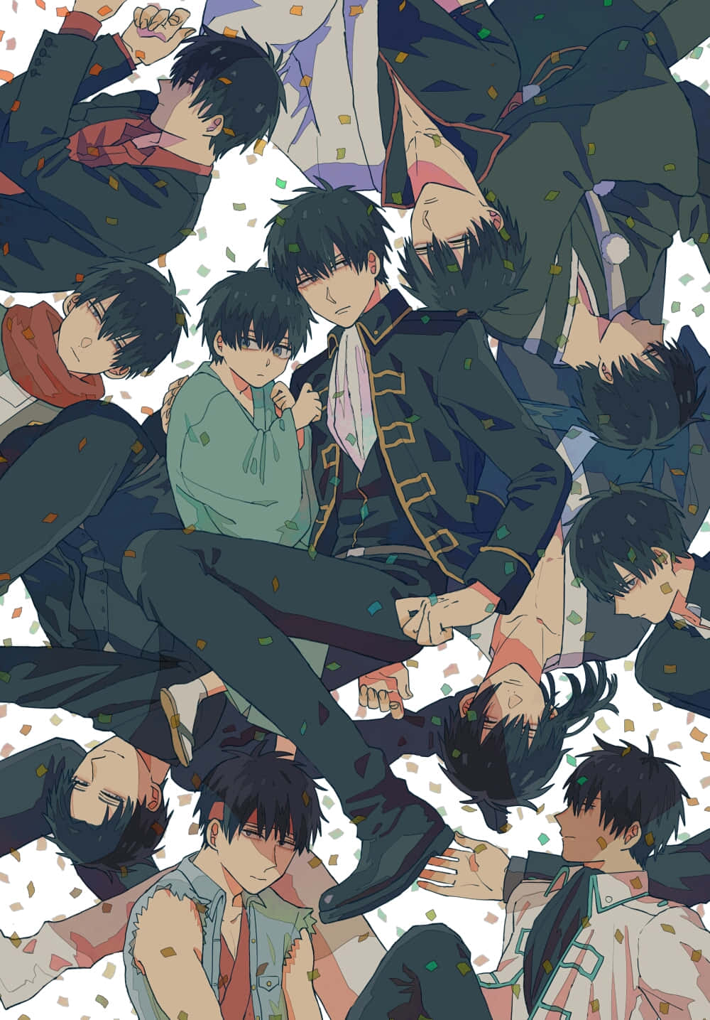 Hijikata_ Toshiro_ Multiple_ Expressions_ Anime_ Artwork Wallpaper