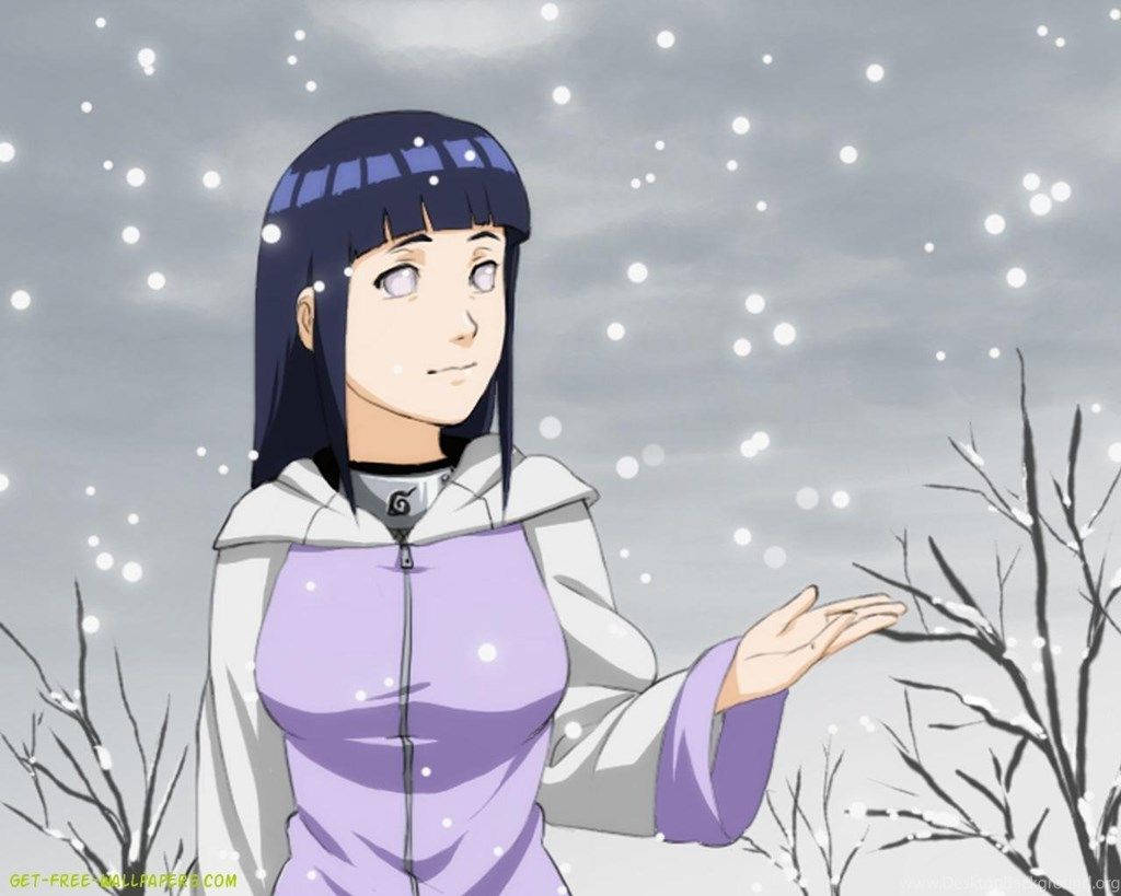 Hinata Hyuga In The Snow Wallpaper