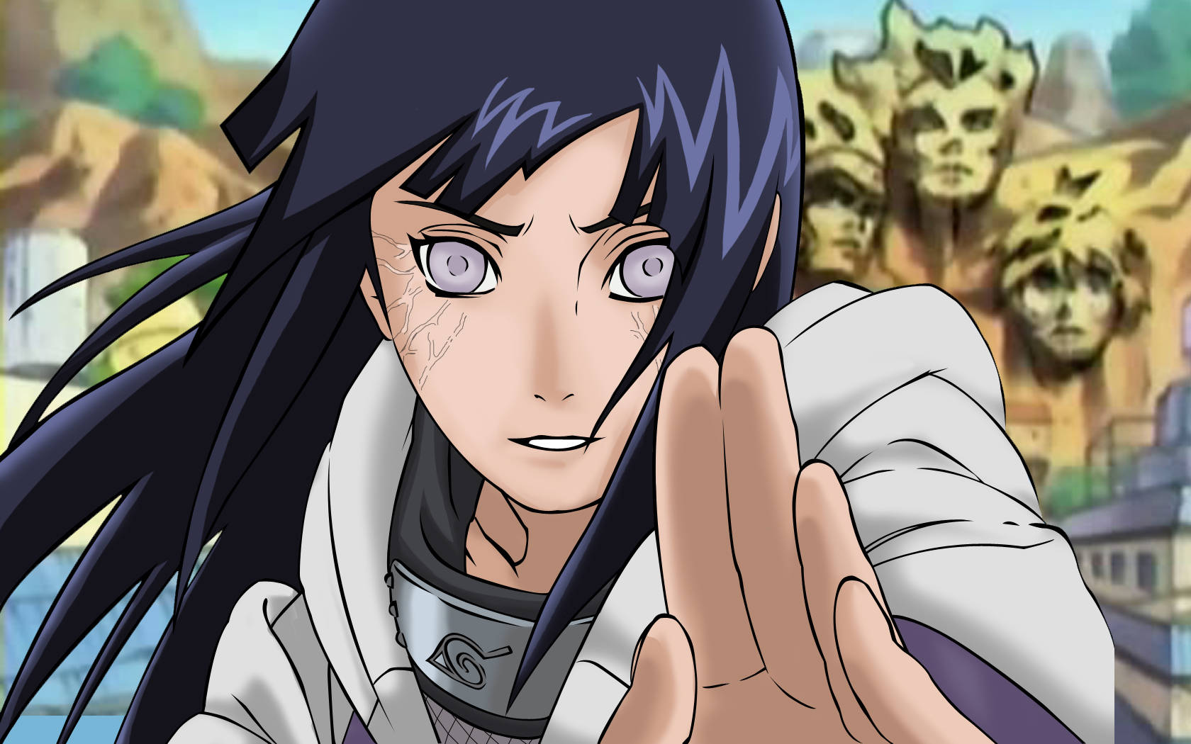 Hinata Hyuga Radiating Confidence Wallpaper