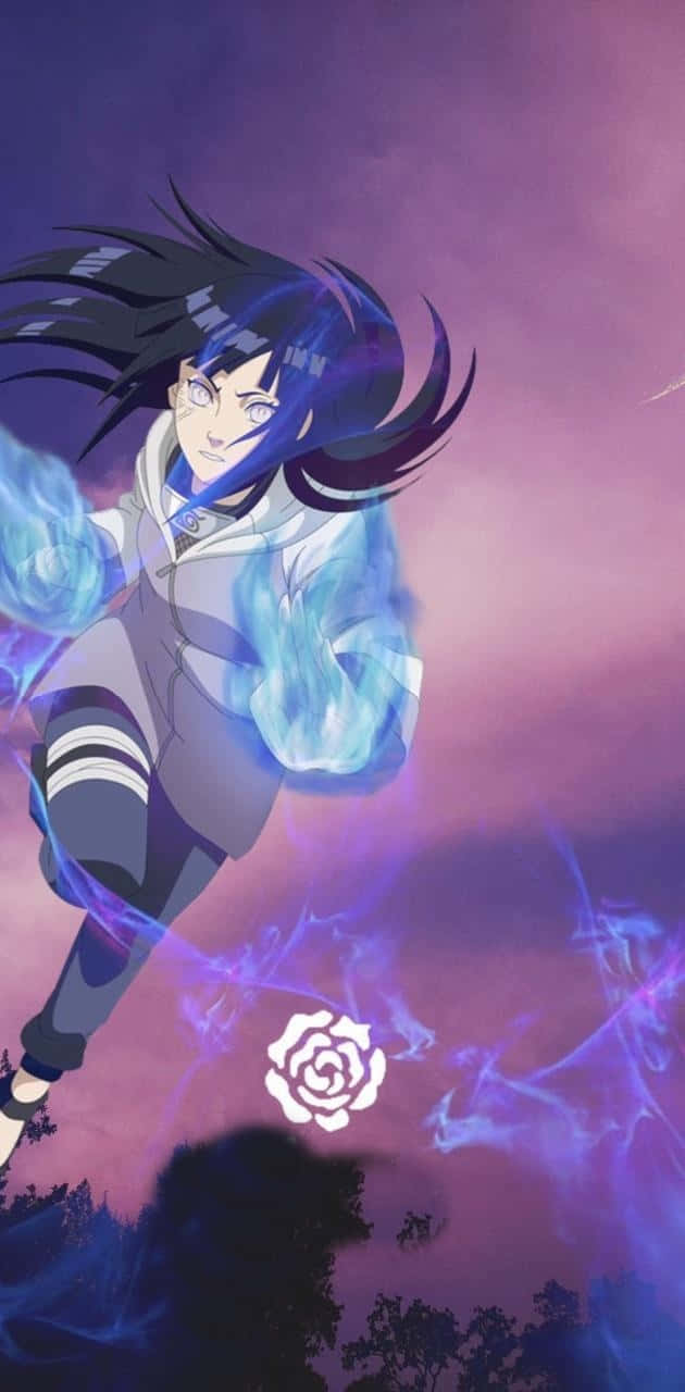 Hinata Uzumaki Blue Powers Wallpaper