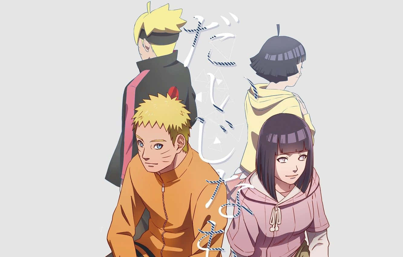 Hinata Uzumaki Son And Daughter Wallpaper