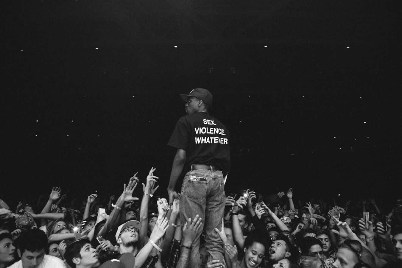 Hip-hop Artists Asap Rocky (l) And Tyler, The Creator (r) At Def Jam Studios Wallpaper