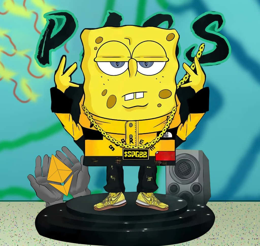 Hip Hop Sponge Bob Artwork Wallpaper