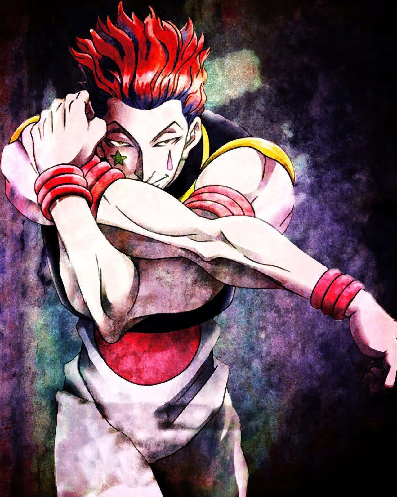 Hisoka Morow Smirking In Battle Wallpaper