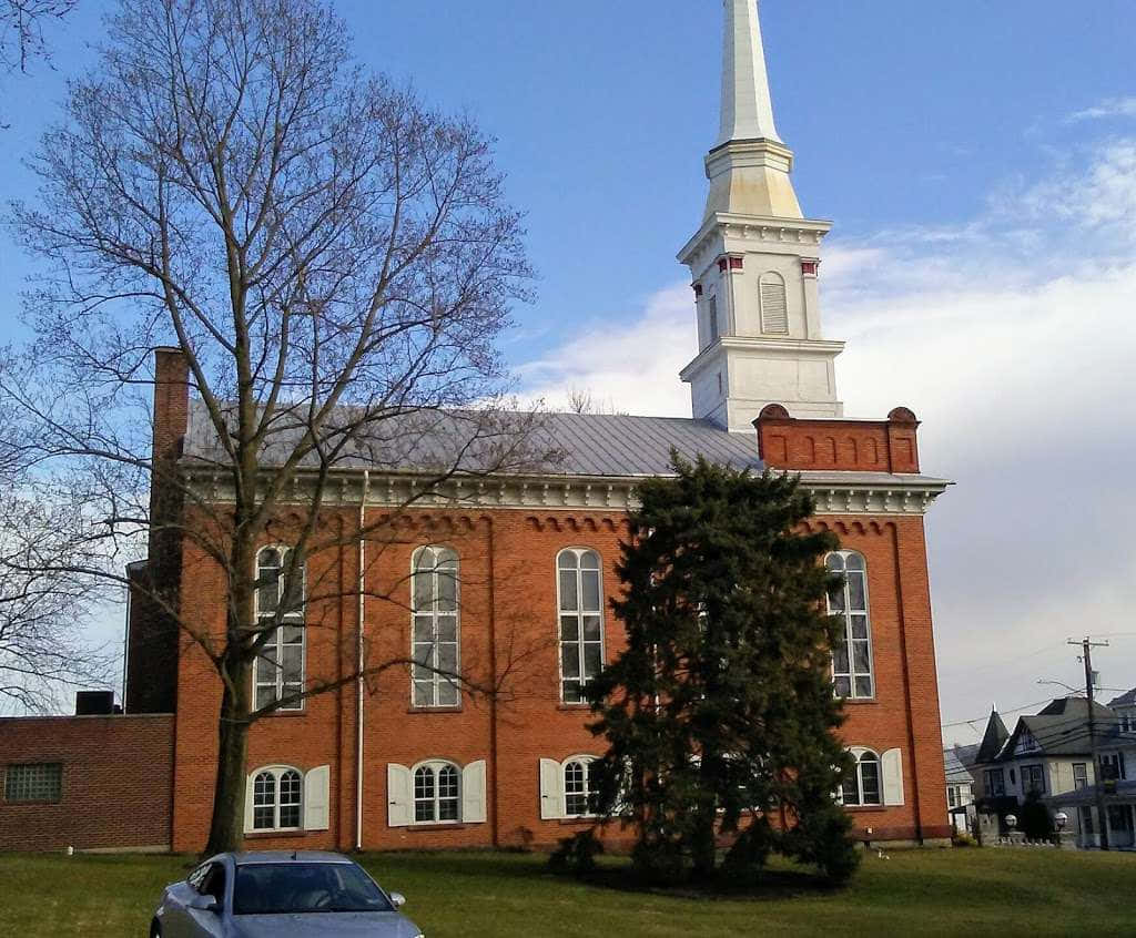 Historic Brick Church Steeple Wallpaper