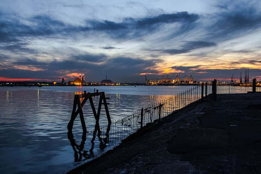 Historic Southampton Walls At Sunset Wallpaper