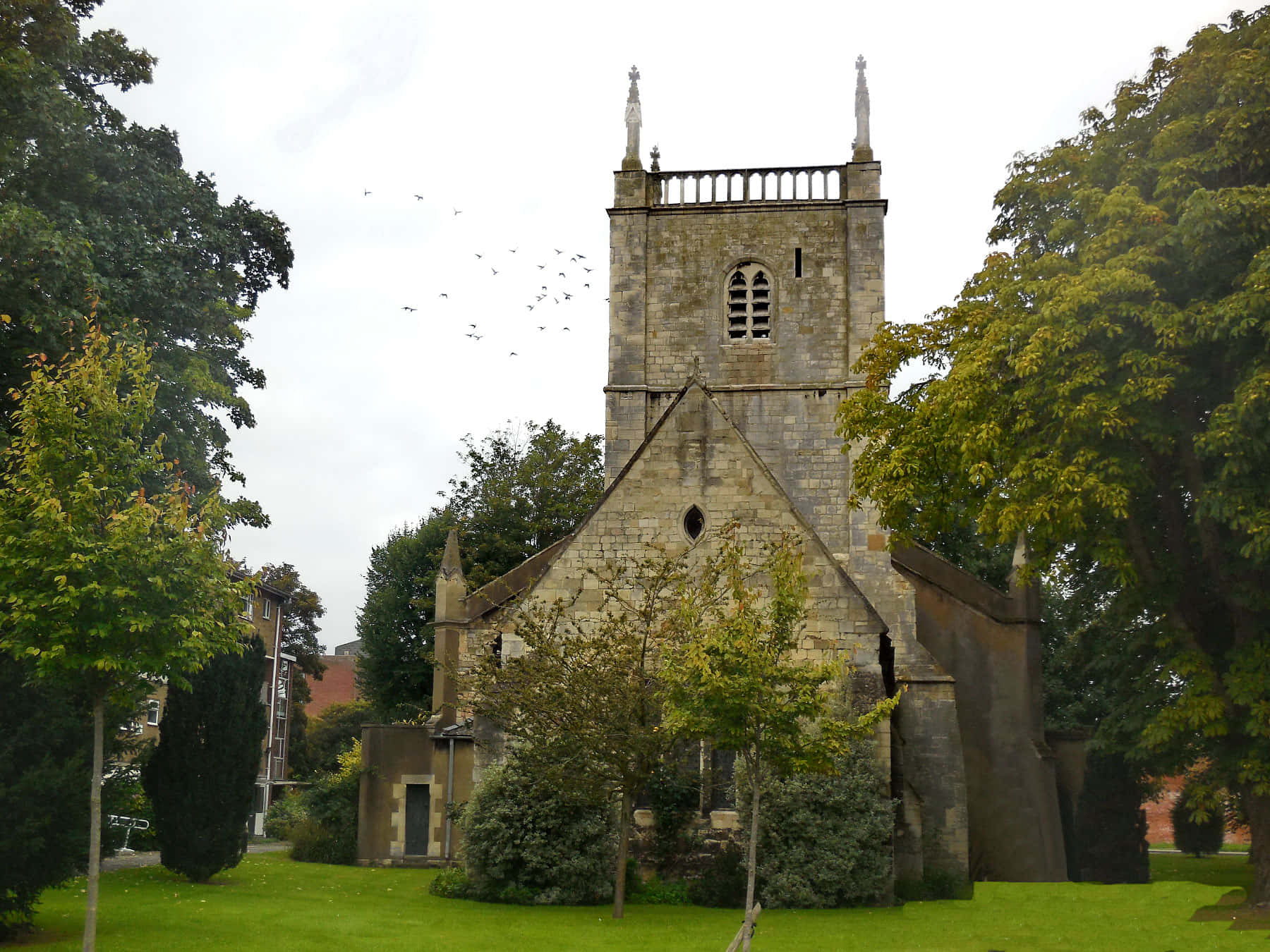 Historic Stone Church Gloucester U K Wallpaper