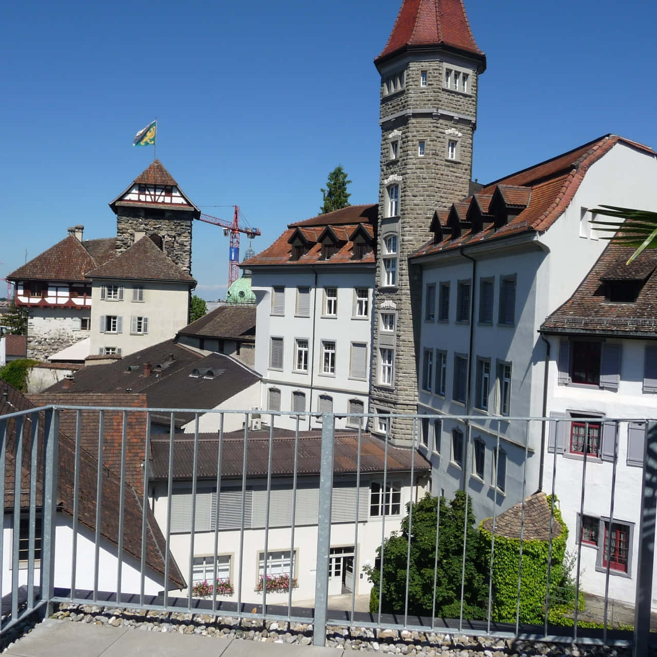 Historic Towerand Buildings Frauenfeld Switzerland Wallpaper