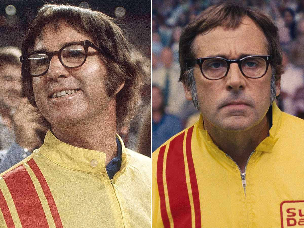 Historical Moment Of Bobby Riggs And Billie Jean King Tennis Match Wallpaper