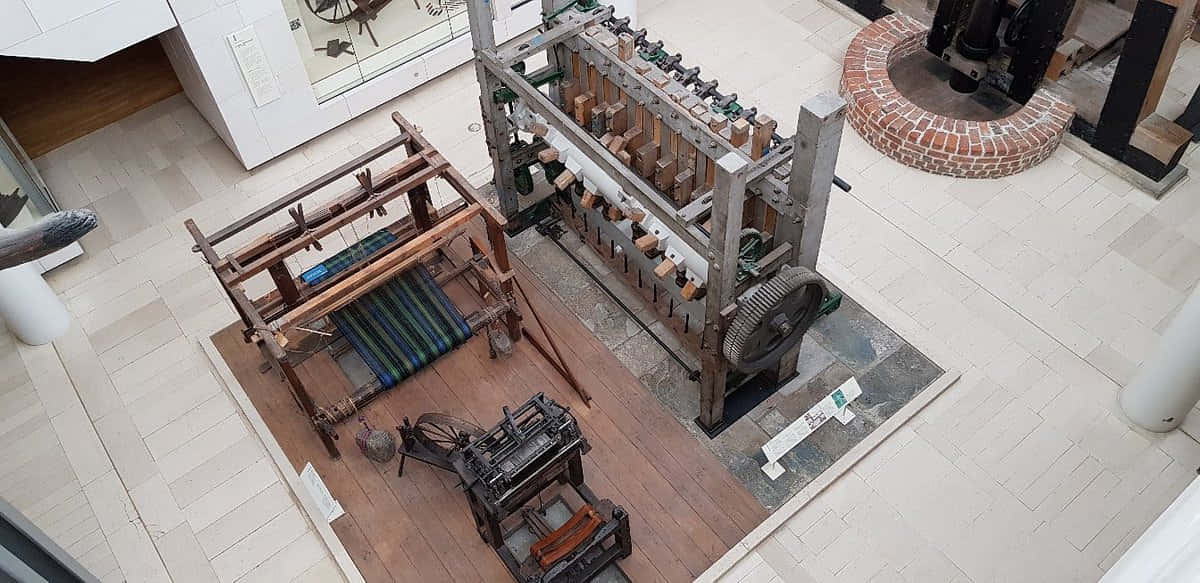 Historical Weaving Looms National Museum Scotland Wallpaper