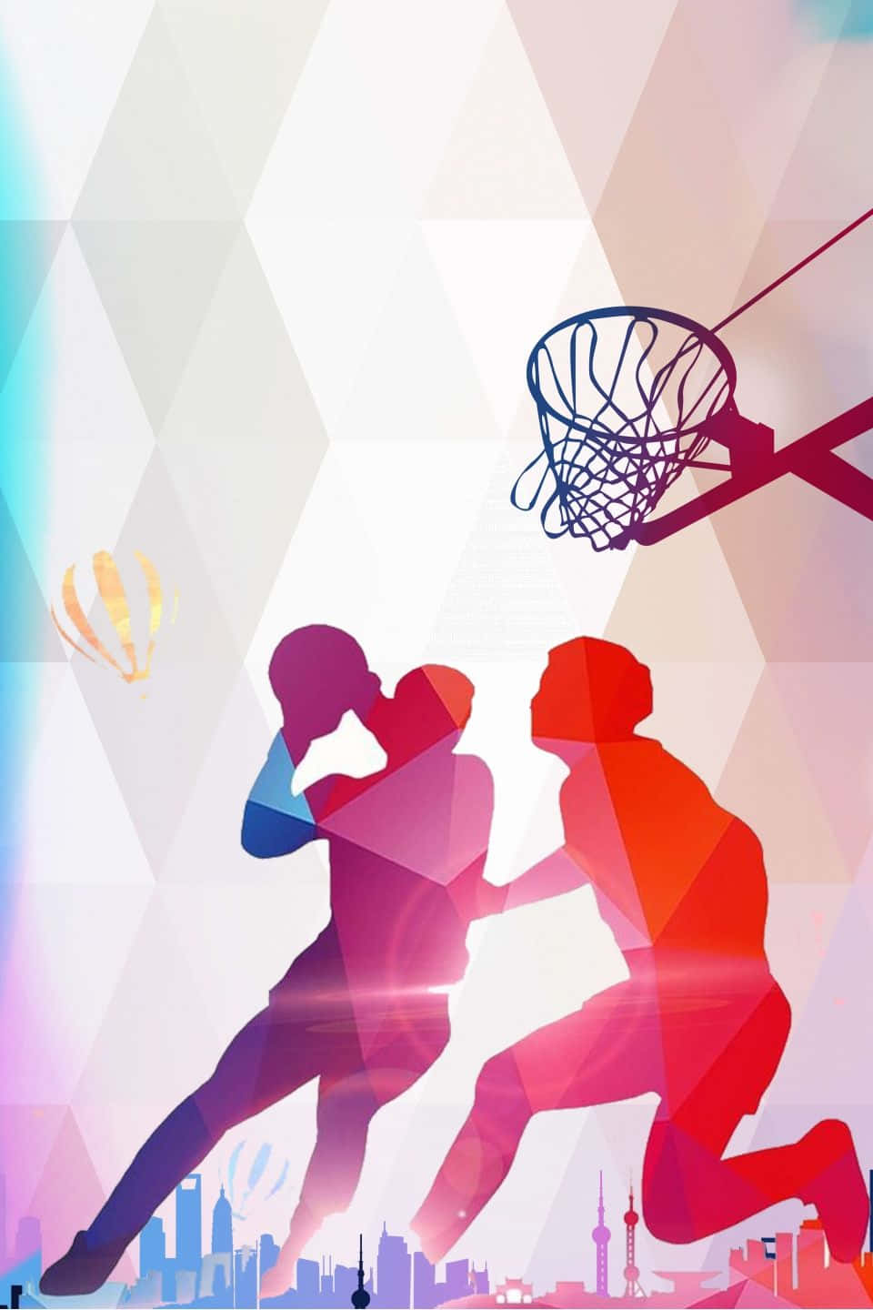 Hit A Slam Dunk With A Pink Basketball Wallpaper