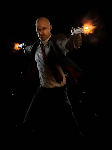 Hitman 2018 Agent 47 Shoots Pistols Wallpaper