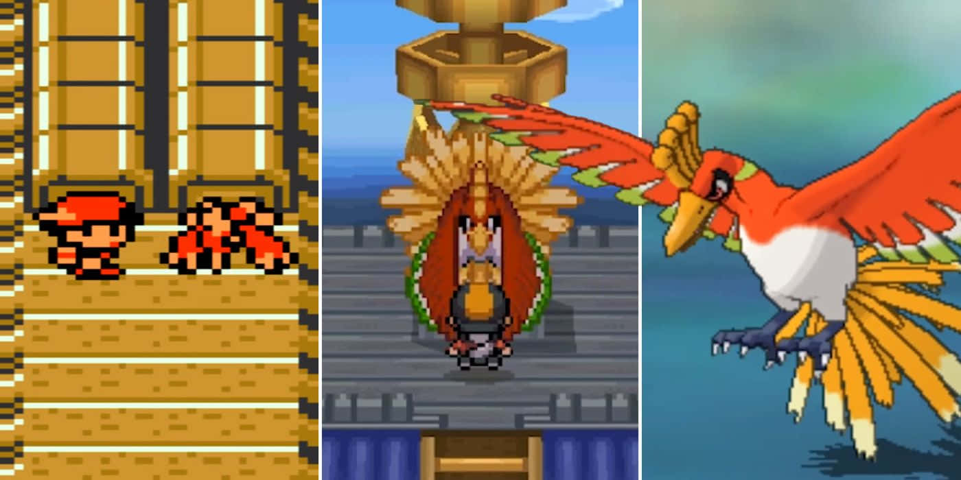 Ho-oh Three Video Game Graphics Wallpaper