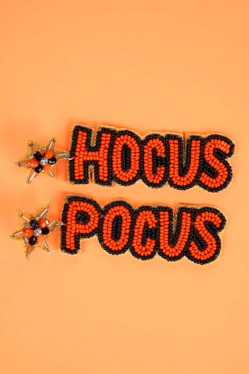 Hocus Pocus Beaded Text Art Wallpaper