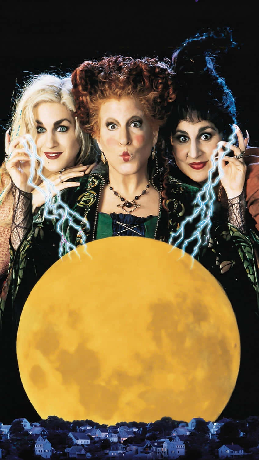 Hocus Pocus Sanderson Sisters Moon Wallpaper