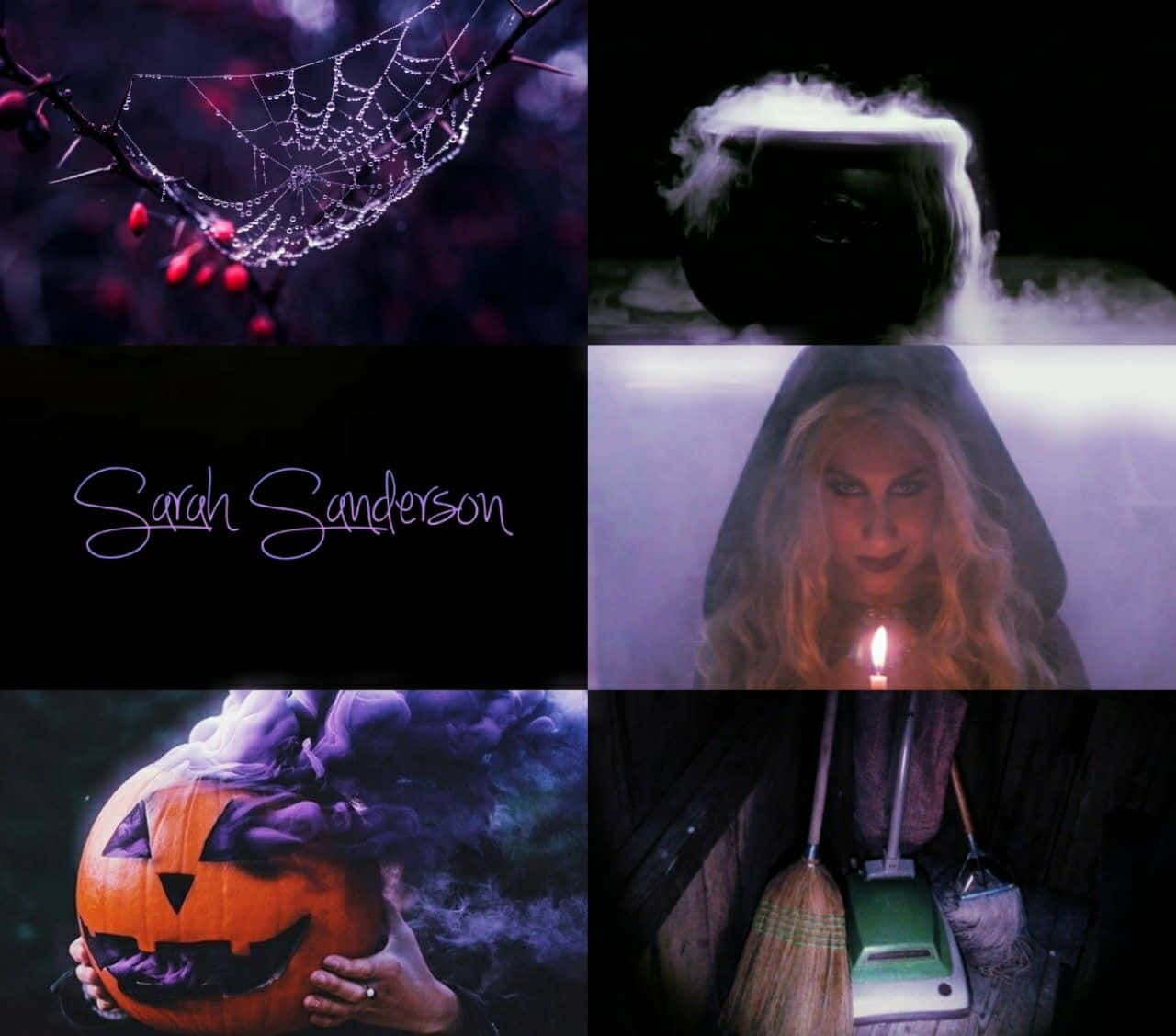 Hocus Pocus Sarah Sanderson Collage Wallpaper